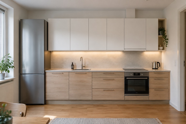 An example photo of an existing kitchen, the kind Photo Build turns into a draft
